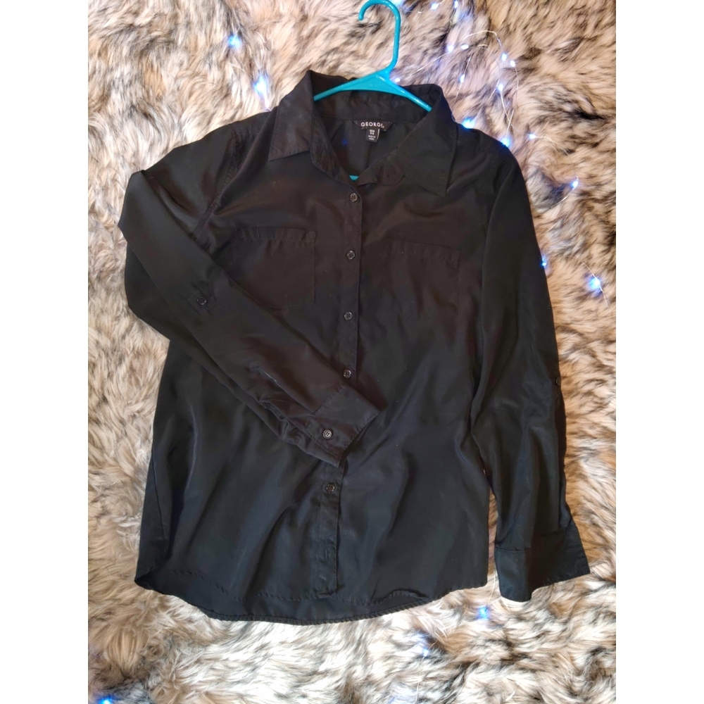 Black button up blouse